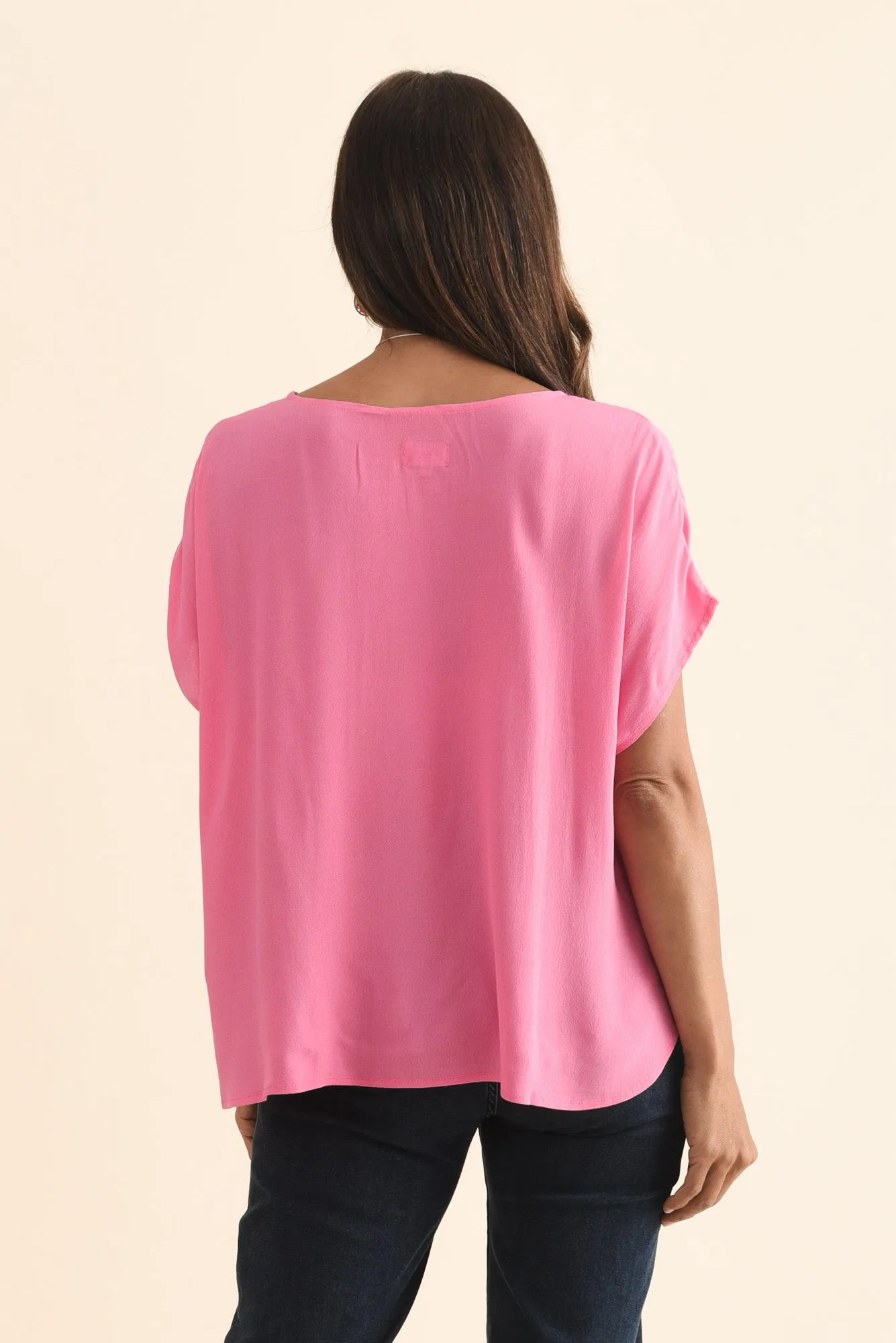 Sali Pink Drape Top sold by Blue Bungalow product image thumbnail 4