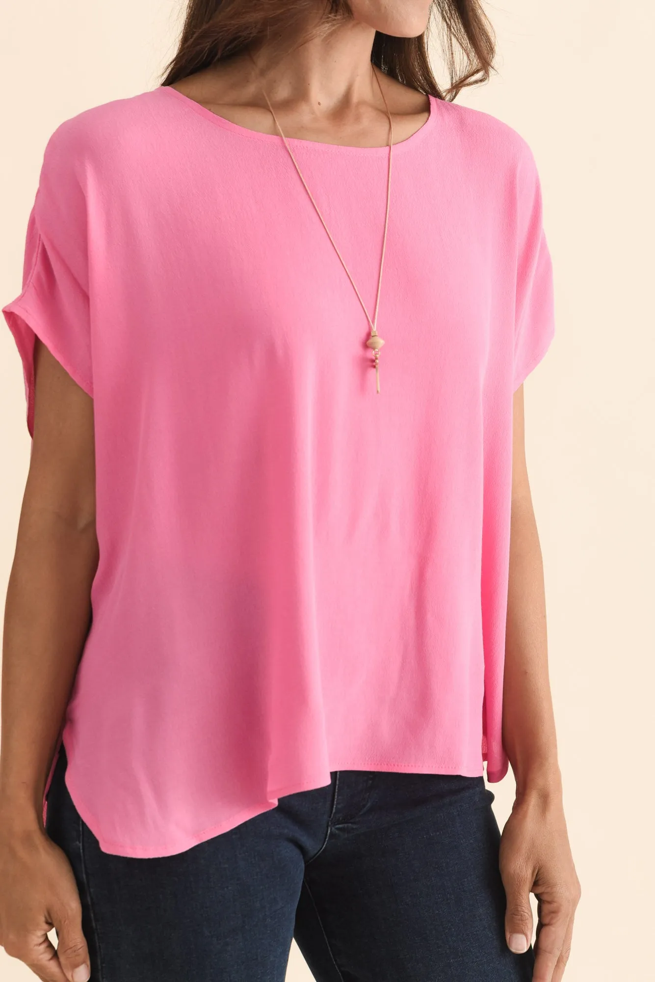 Sali Pink Drape Top sold by Blue Bungalow product image thumbnail 5