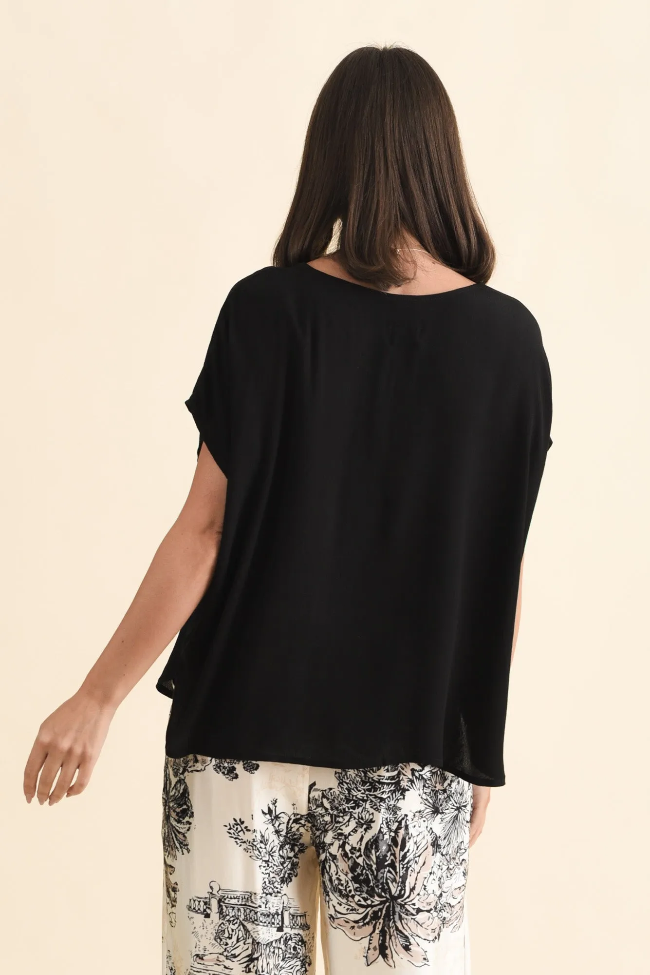 Sali Black Drape Top sold by Blue Bungalow product image thumbnail 4