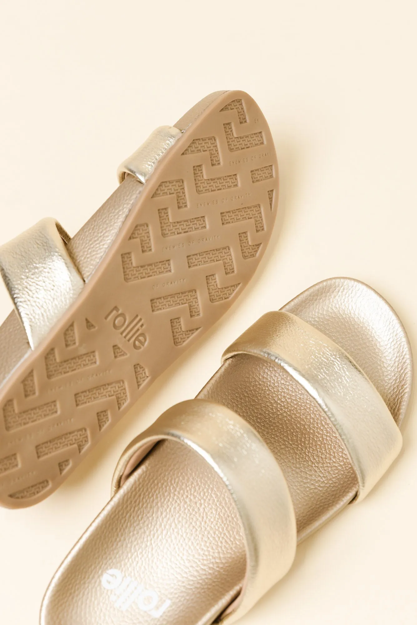 Tide Gold Leather Slide sold by Blue Bungalow product image thumbnail 3