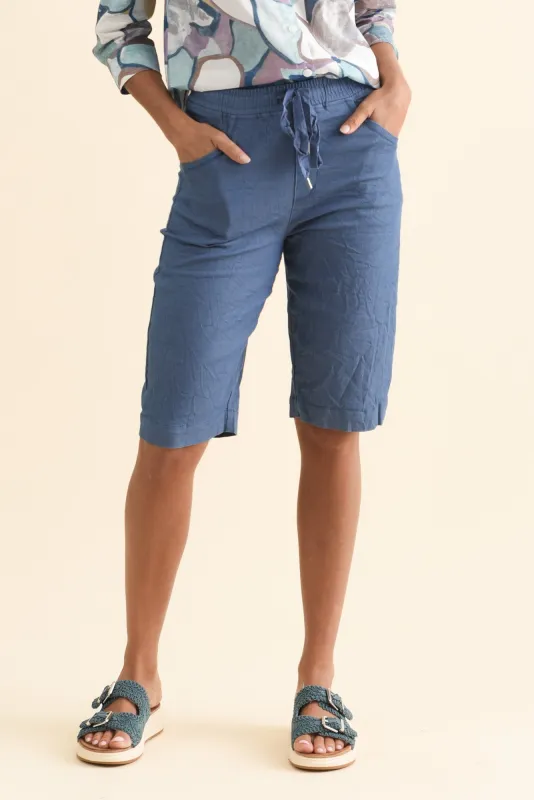 Asha Blue Travel Shorts sold by Blue Bungalow