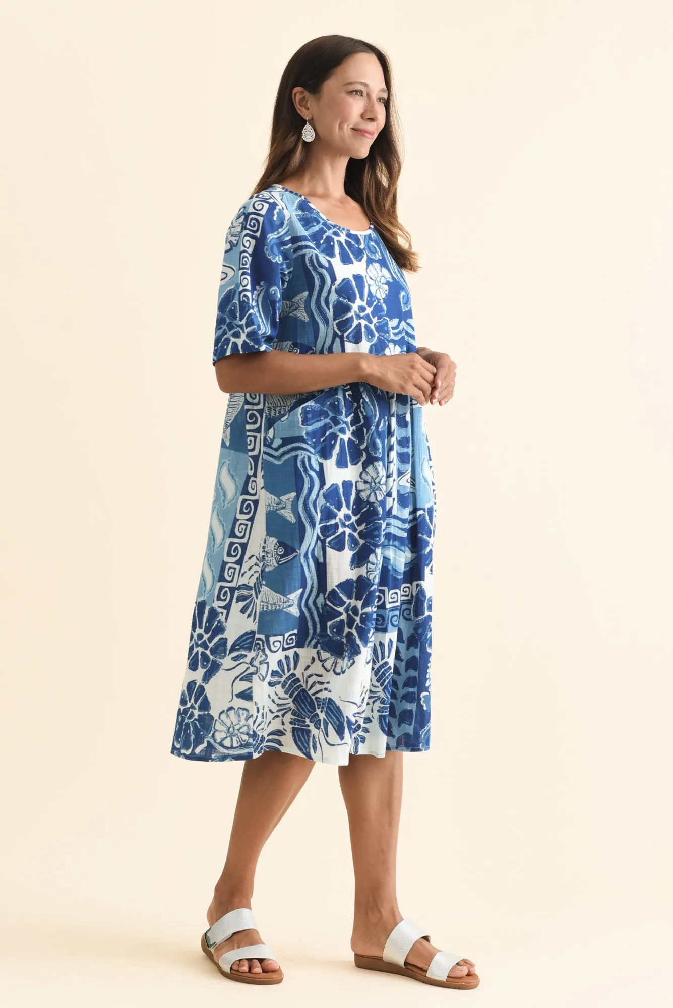 Mackie Blue Ocean Cotton Pocket Dress sold by Blue Bungalow product image thumbnail 3