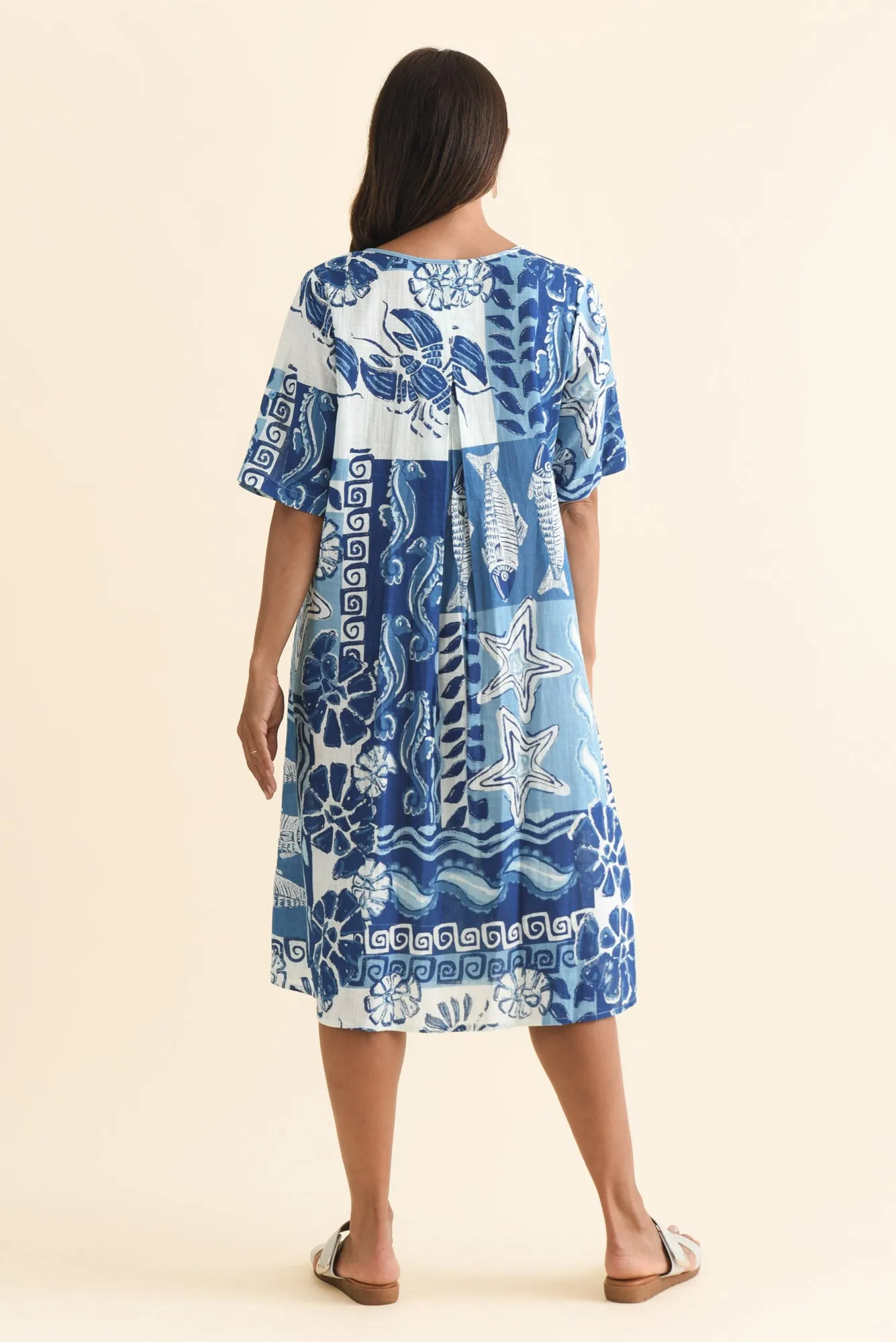Mackie Blue Ocean Cotton Pocket Dress sold by Blue Bungalow product image thumbnail 4