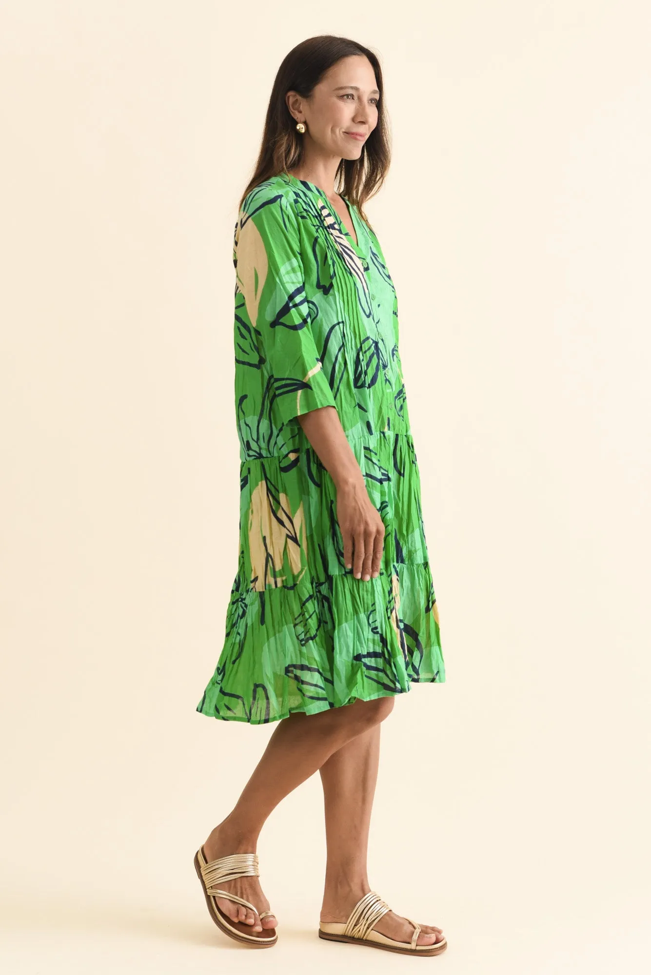 Larissa Green Lily Cotton Pleated Dress sold by Blue Bungalow product image thumbnail 3