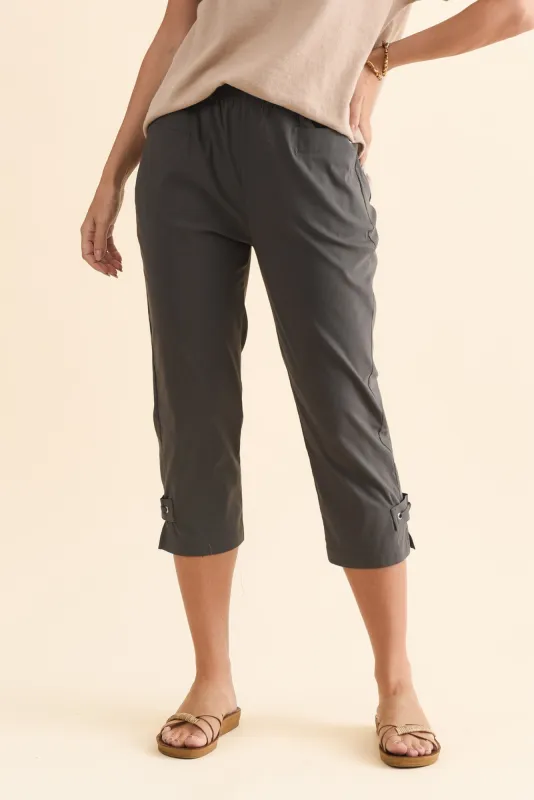 Air-Lite Charcoal Stretch Capri Pants sold by Blue Bungalow
