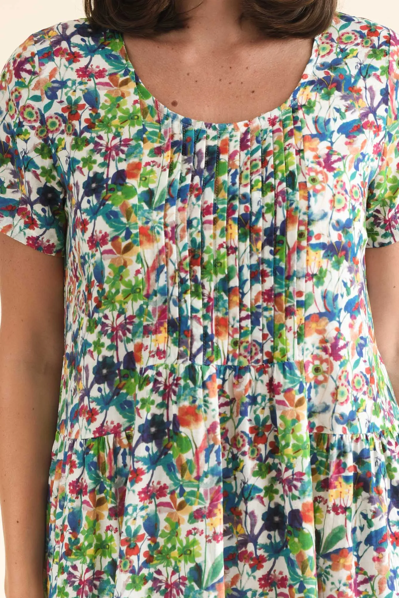 Murano Green Floral Cotton Dress sold by Blue Bungalow product image thumbnail 5