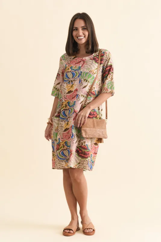 Lilibet Green Botanical Cotton Pocket Dress sold by Blue Bungalow