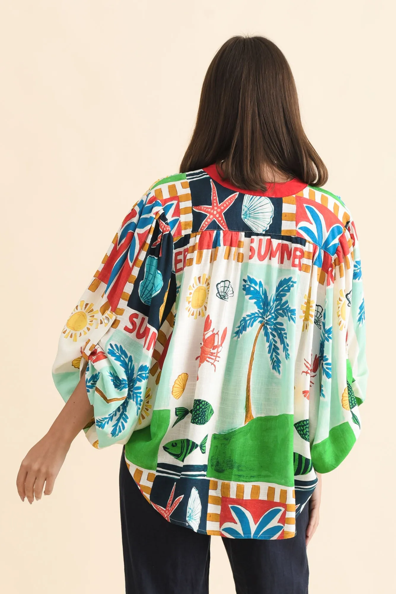 Marella Green Coastal Button Top sold by Blue Bungalow product image thumbnail 4