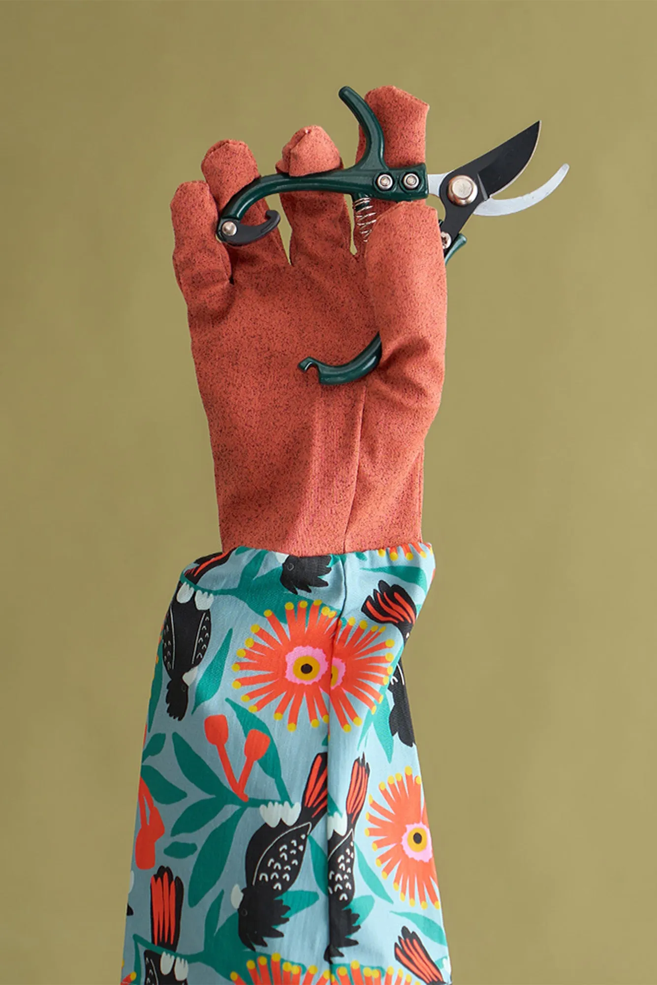 Black Cockatoo Cotton Long Sleeve Garden Gloves sold by Blue Bungalow