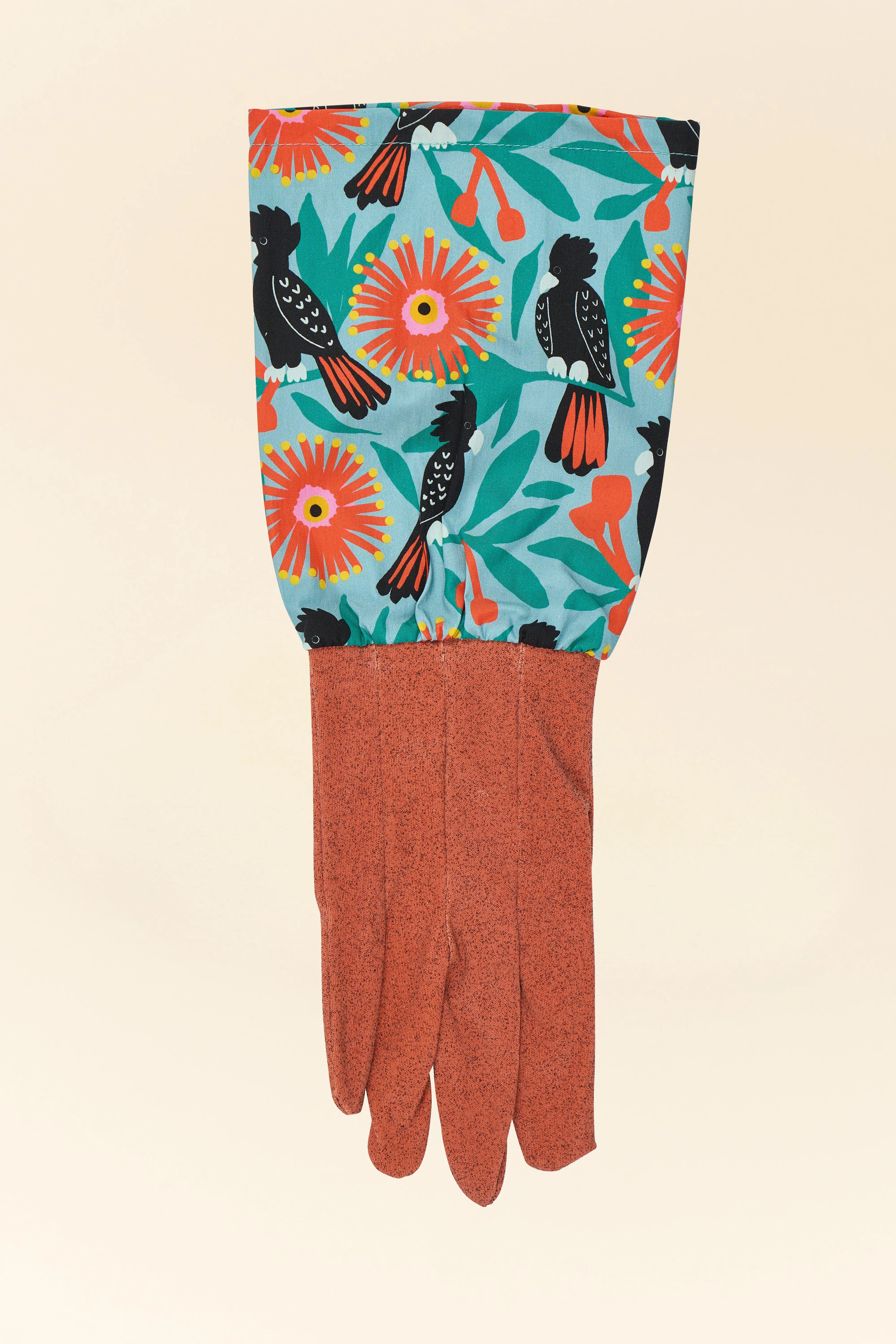 Black Cockatoo Cotton Long Sleeve Garden Gloves sold by Blue Bungalow product image thumbnail 2