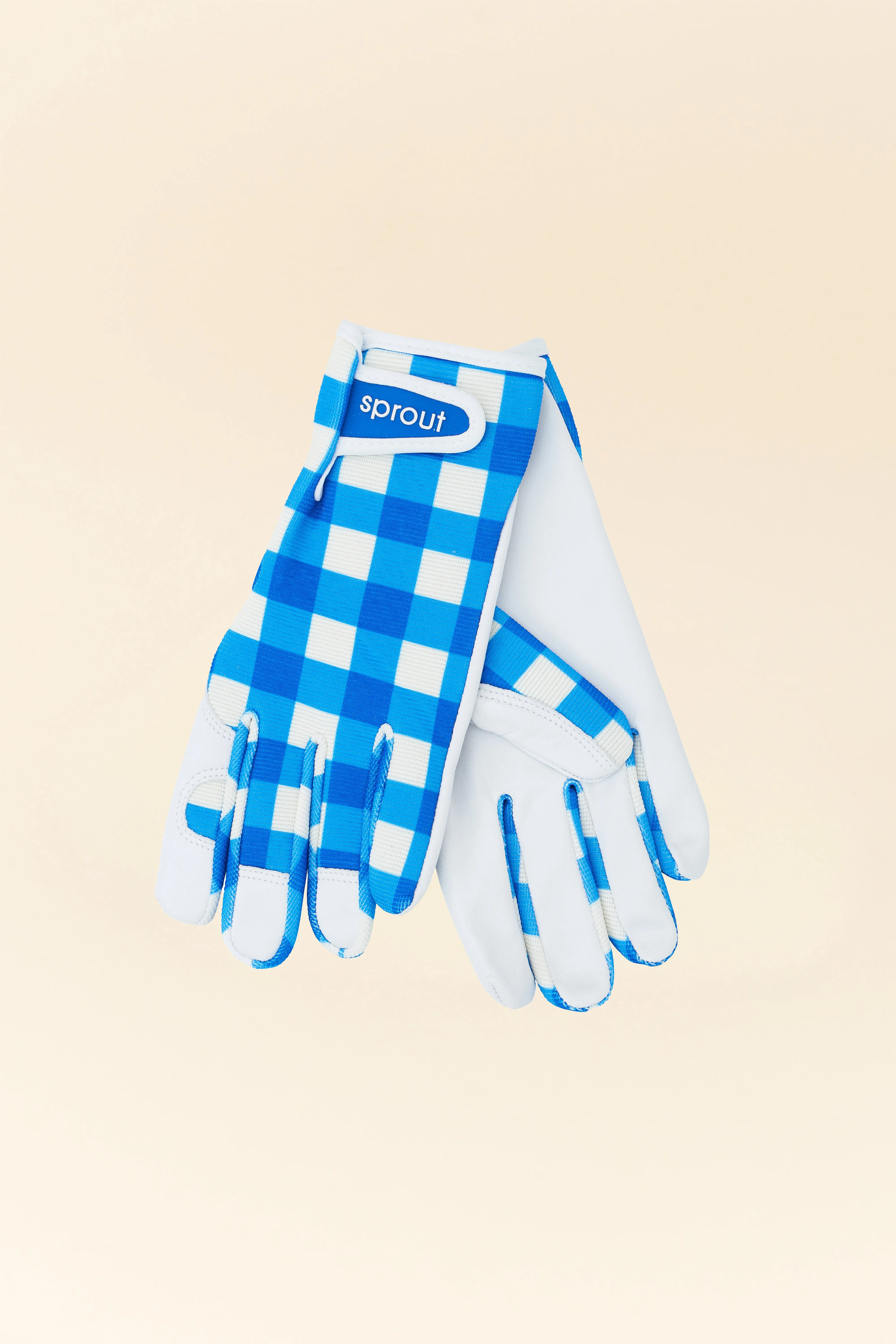 Vera Cobalt Check Goatskin Garden Gloves sold by Blue Bungalow product image thumbnail 2