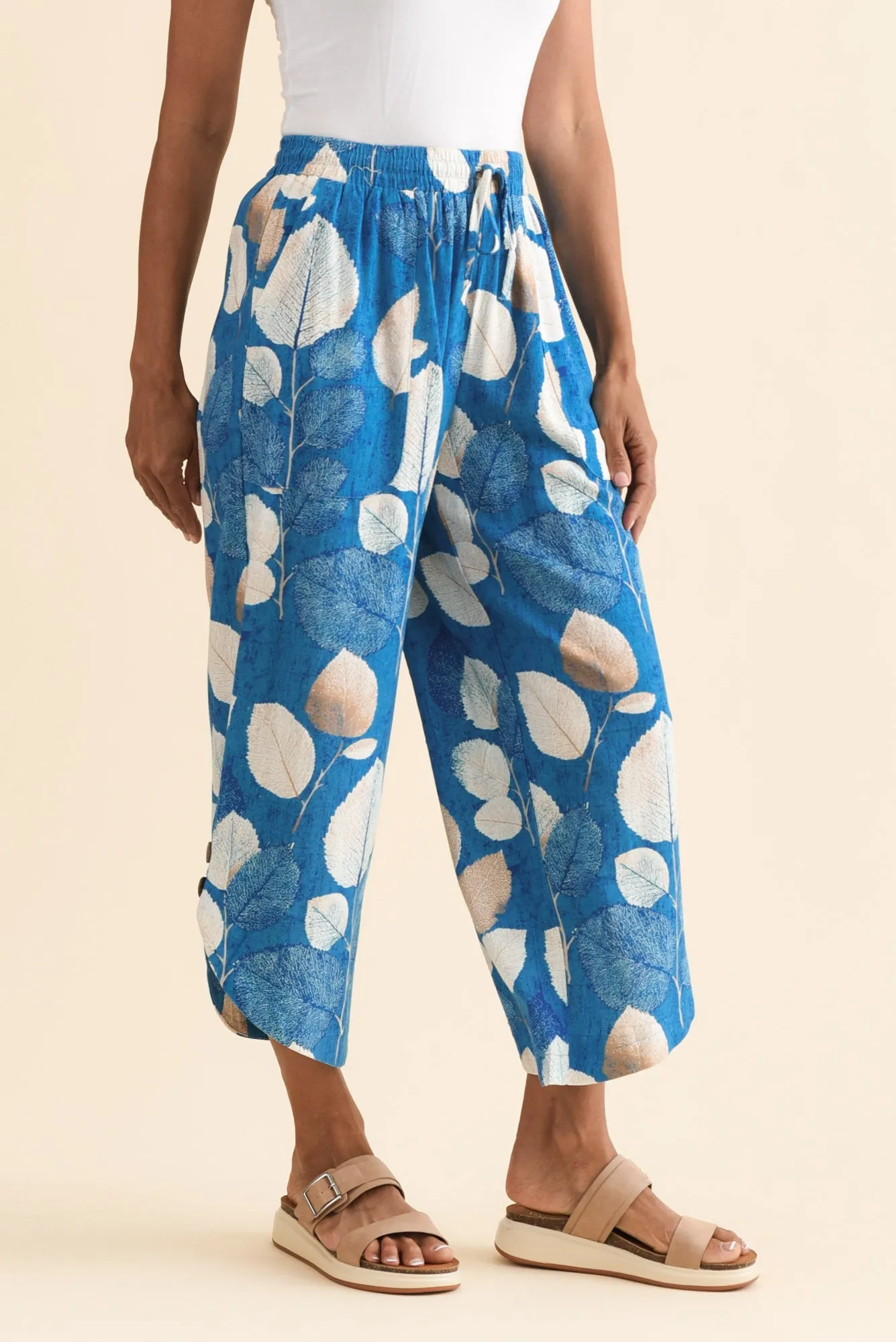 Scotty Blue Leaf Linen Cotton Pants sold by Blue Bungalow product image thumbnail 3