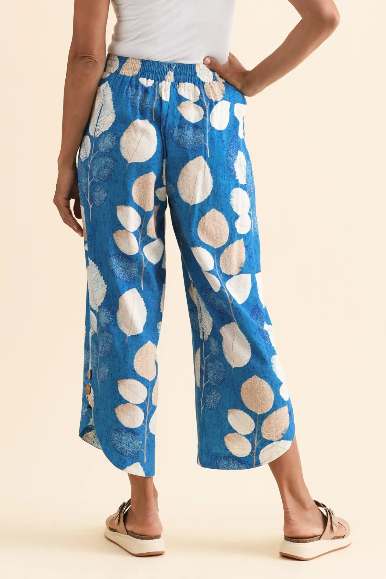 Scotty Blue Leaf Linen Cotton Pants sold by Blue Bungalow product image thumbnail 4