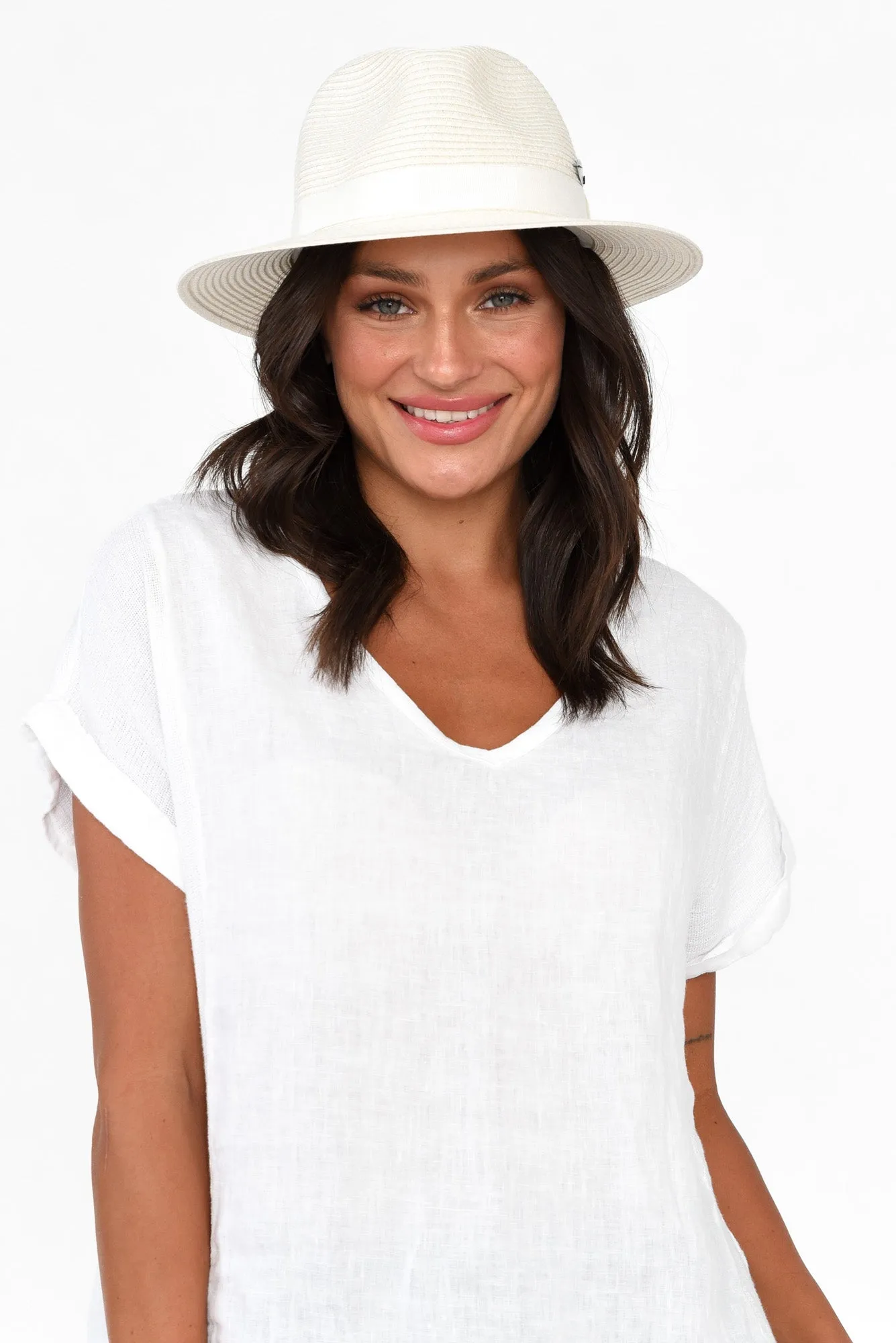 Voyager Ivory Travel Fedora sold by Blue Bungalow product image thumbnail 2