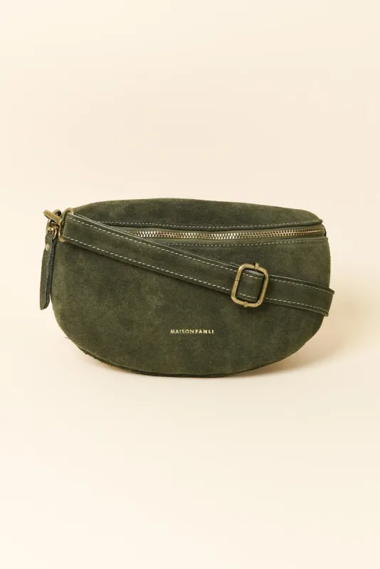 Christine Khaki Leather Bumbag sold by Blue Bungalow