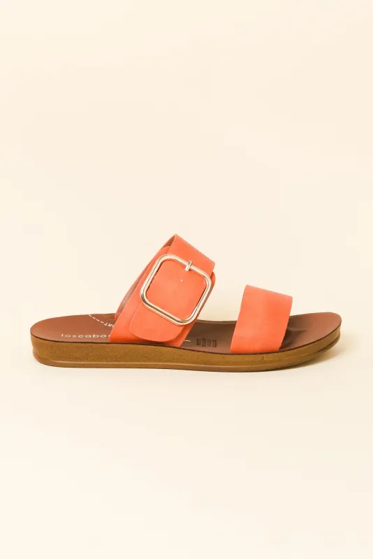 Doti Orange Buckle Slide sold by Blue Bungalow