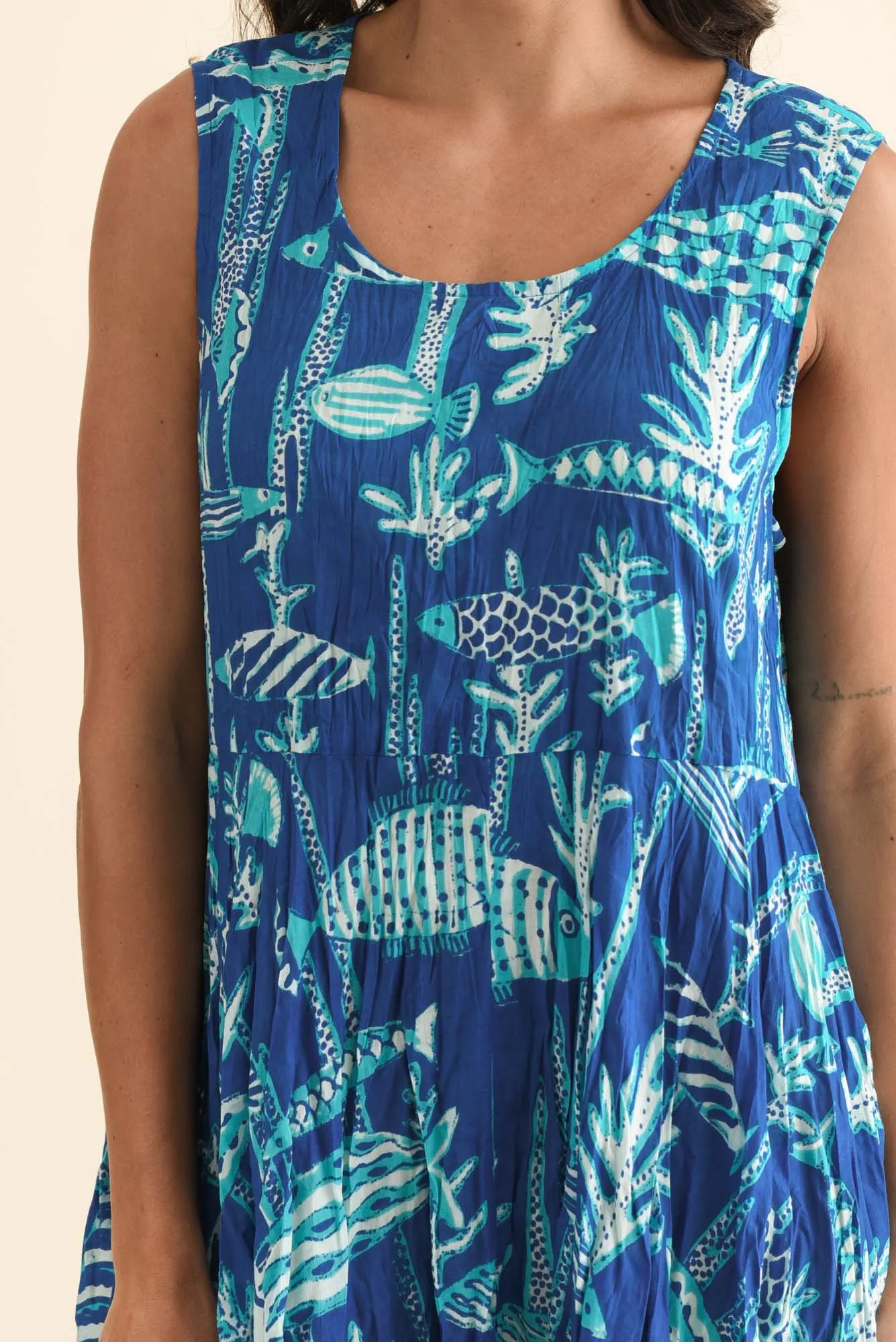 Mason Cobalt Sea Cotton Pocket Dress sold by Blue Bungalow product image thumbnail 5