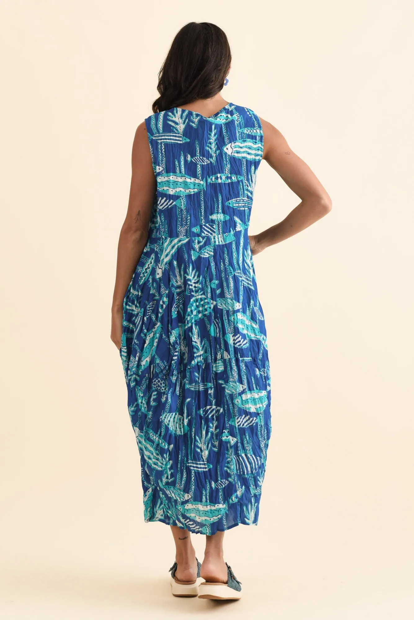 Mason Cobalt Sea Cotton Pocket Dress sold by Blue Bungalow product image thumbnail 4