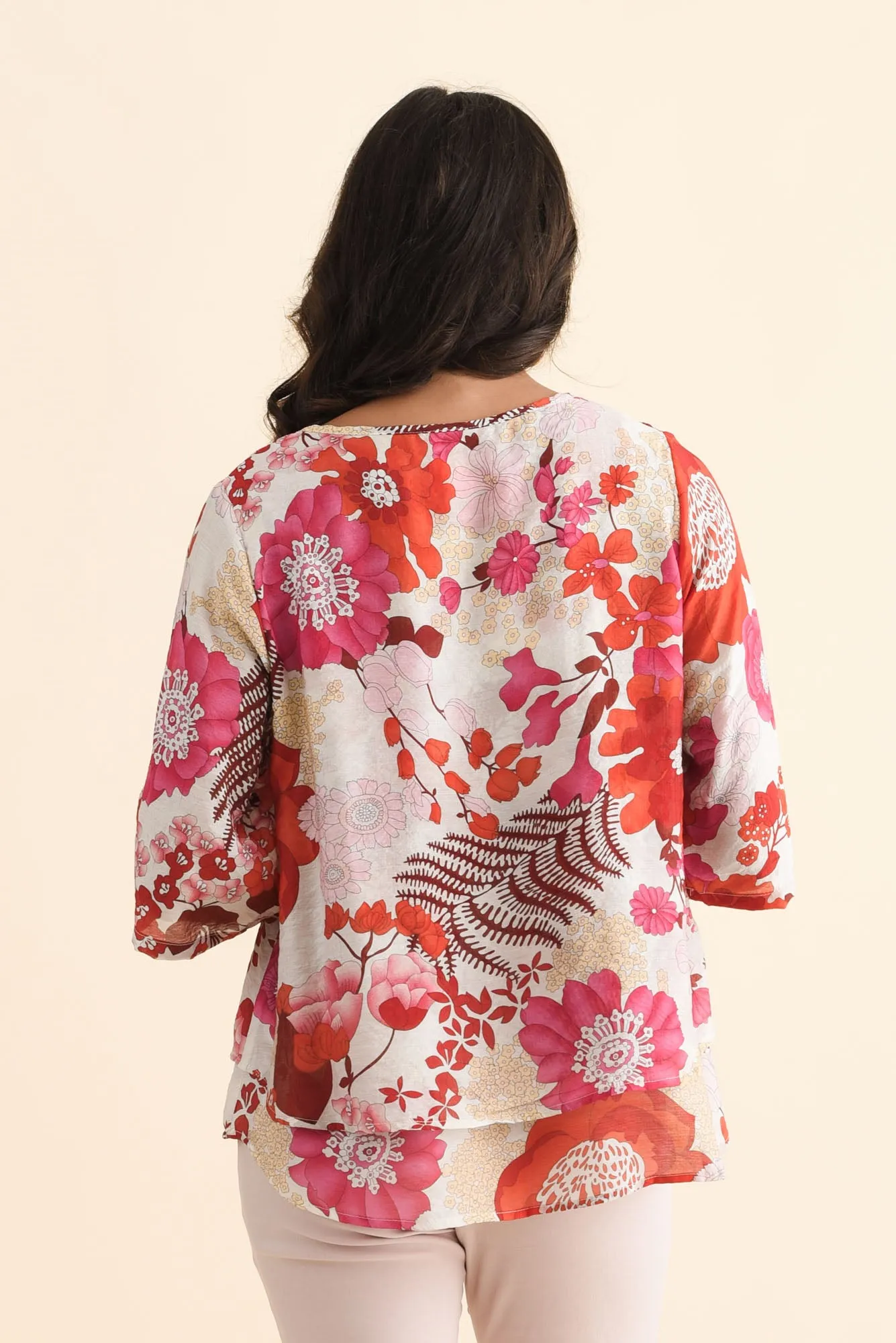 Liora Orange Garden Layered Top sold by Blue Bungalow product image thumbnail 4