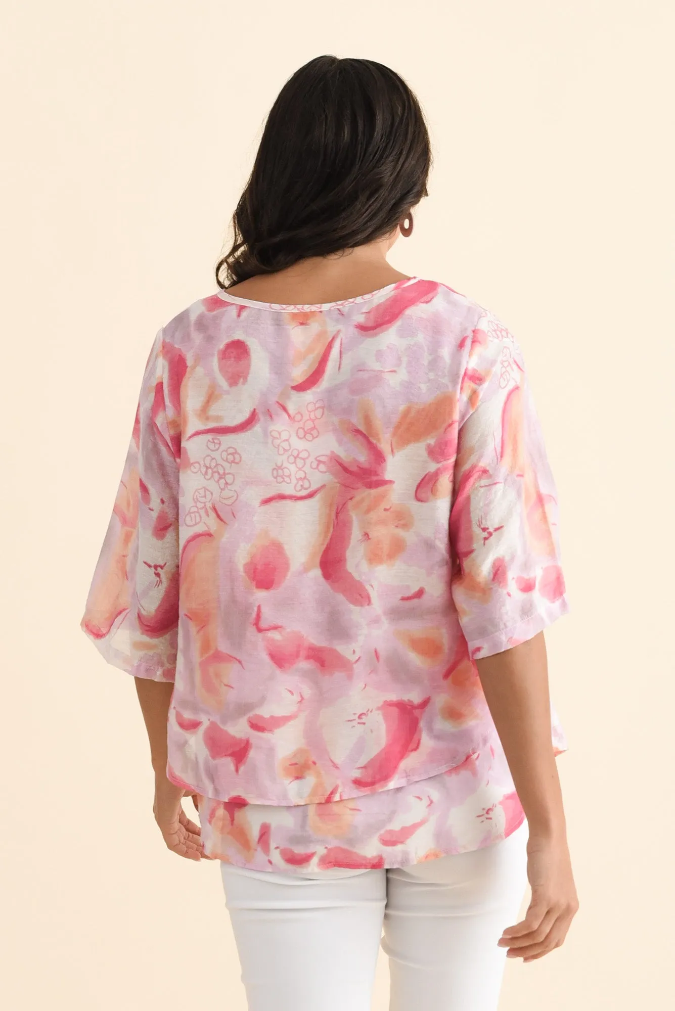 Liora Purple Abstract Layered Top sold by Blue Bungalow product image thumbnail 4