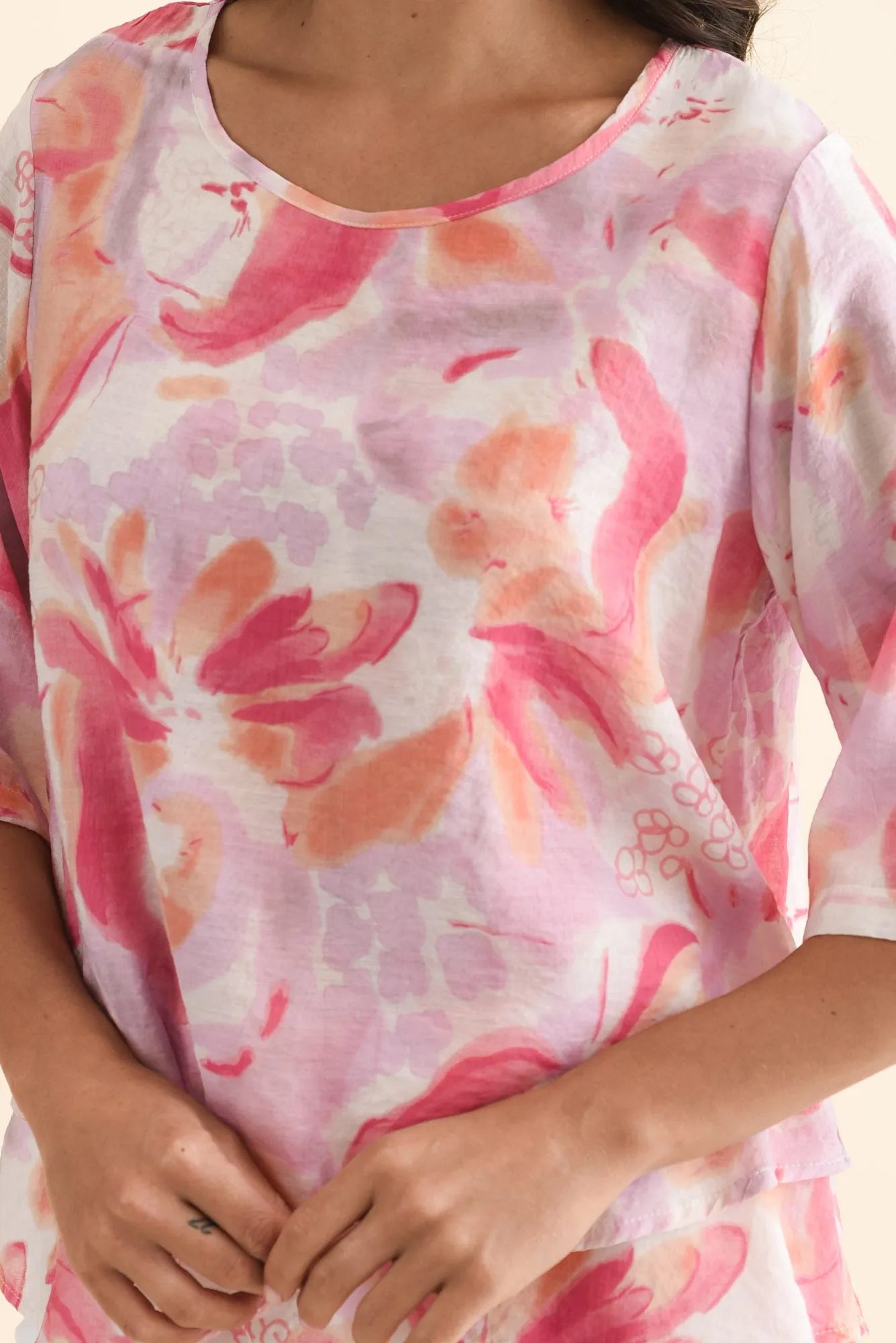 Liora Purple Abstract Layered Top sold by Blue Bungalow product image thumbnail 5