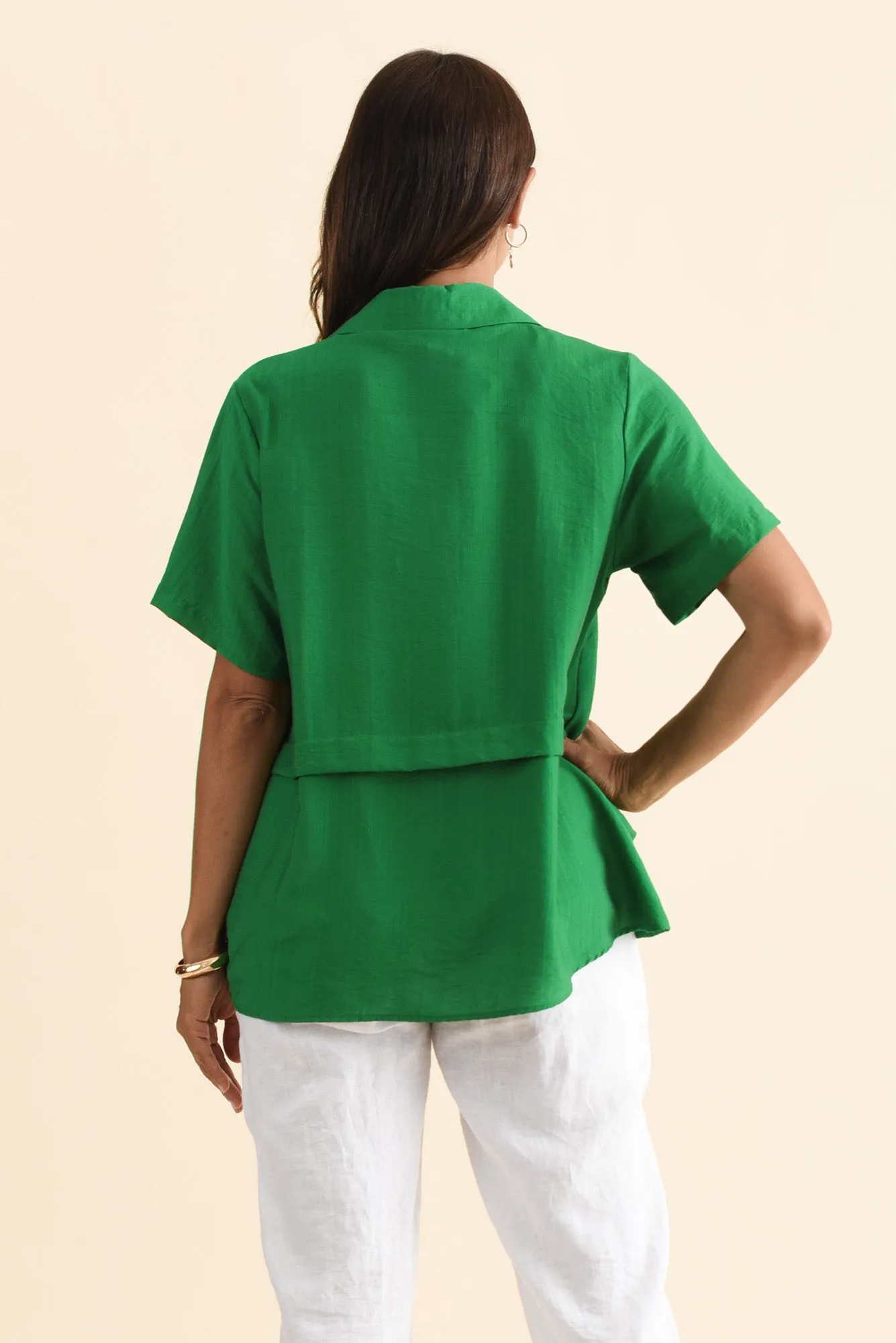Ezra Green Layered Top sold by Blue Bungalow product image thumbnail 4