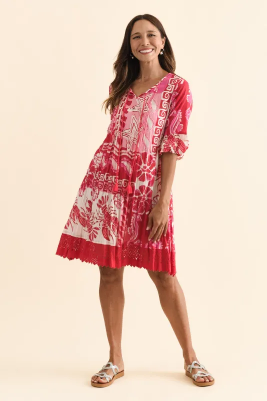 Cayman Red Sea Cotton Tunic Dress sold by Blue Bungalow