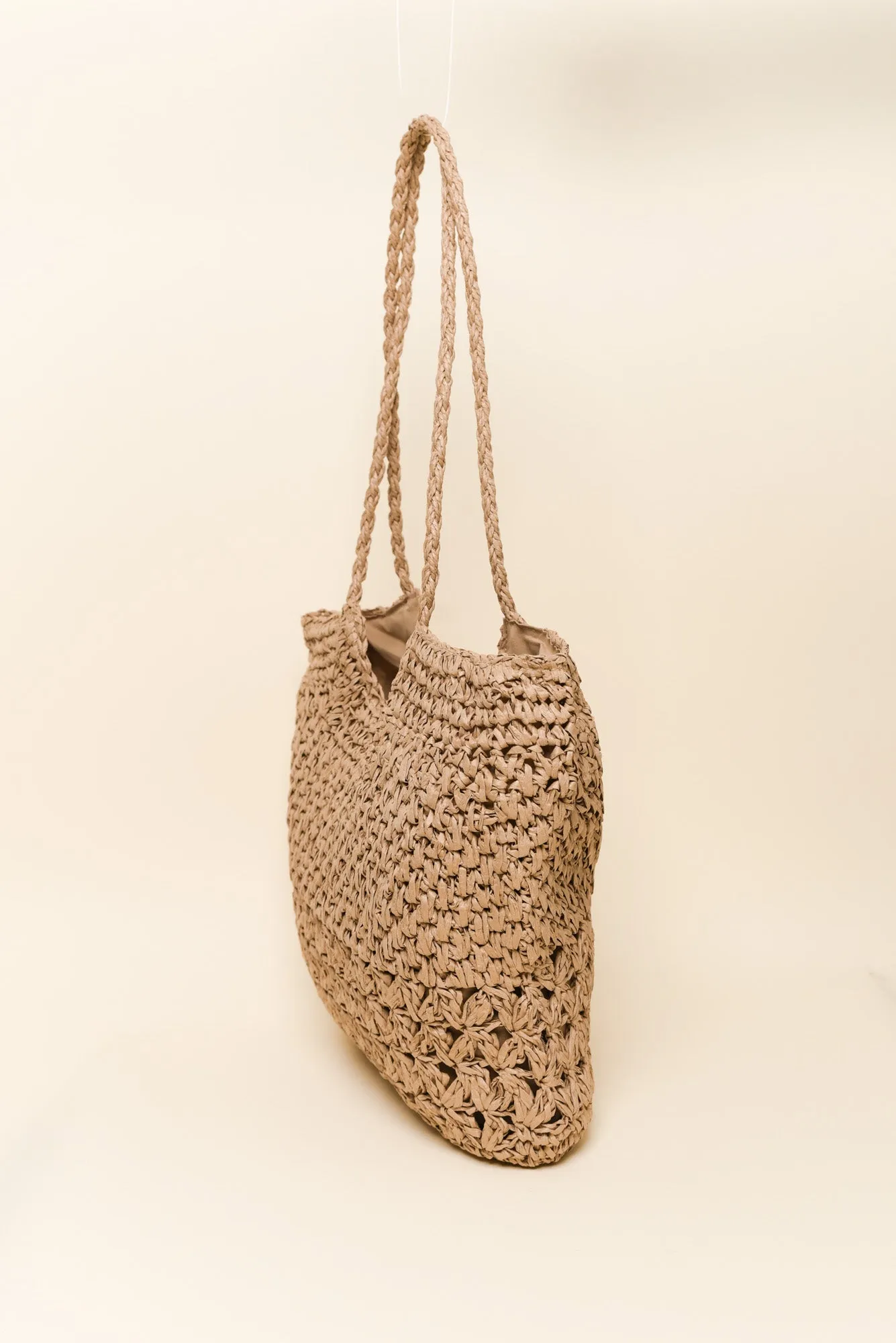Malta Tan Straw Tote Bag sold by Blue Bungalow product image thumbnail 2