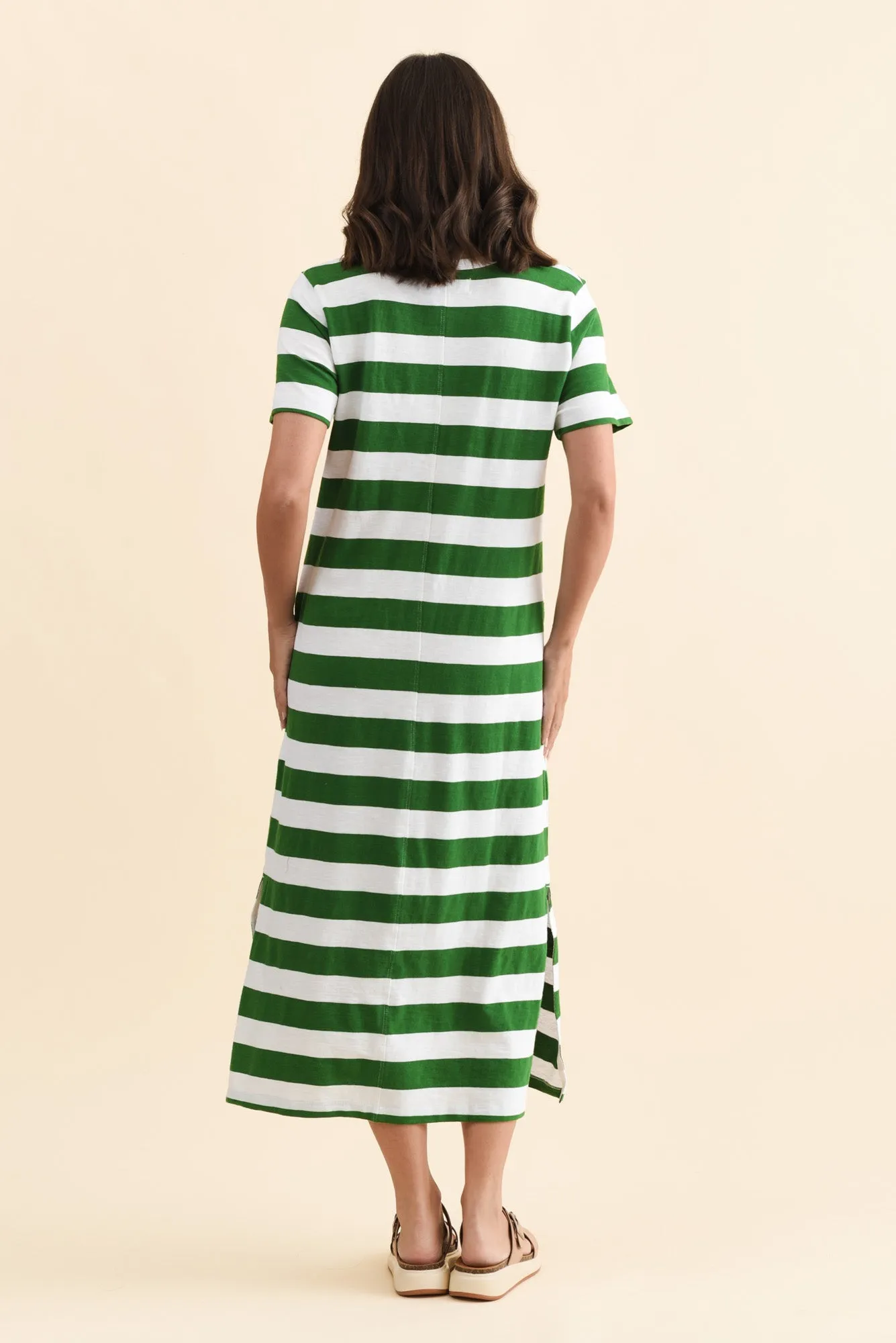 Tallow Green Stripe Pocket Dress sold by Blue Bungalow product image thumbnail 4