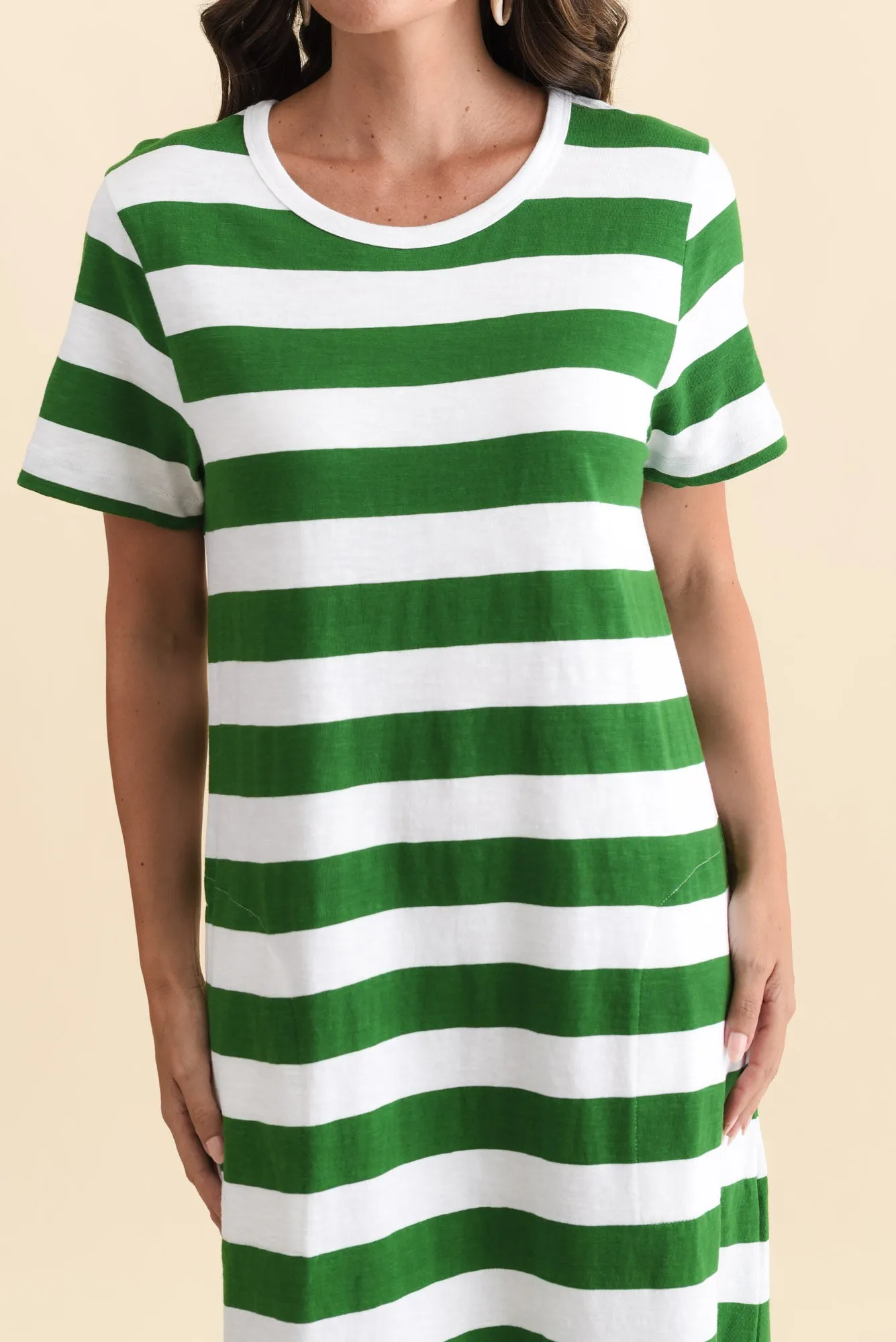 Tallow Green Stripe Pocket Dress sold by Blue Bungalow product image thumbnail 5