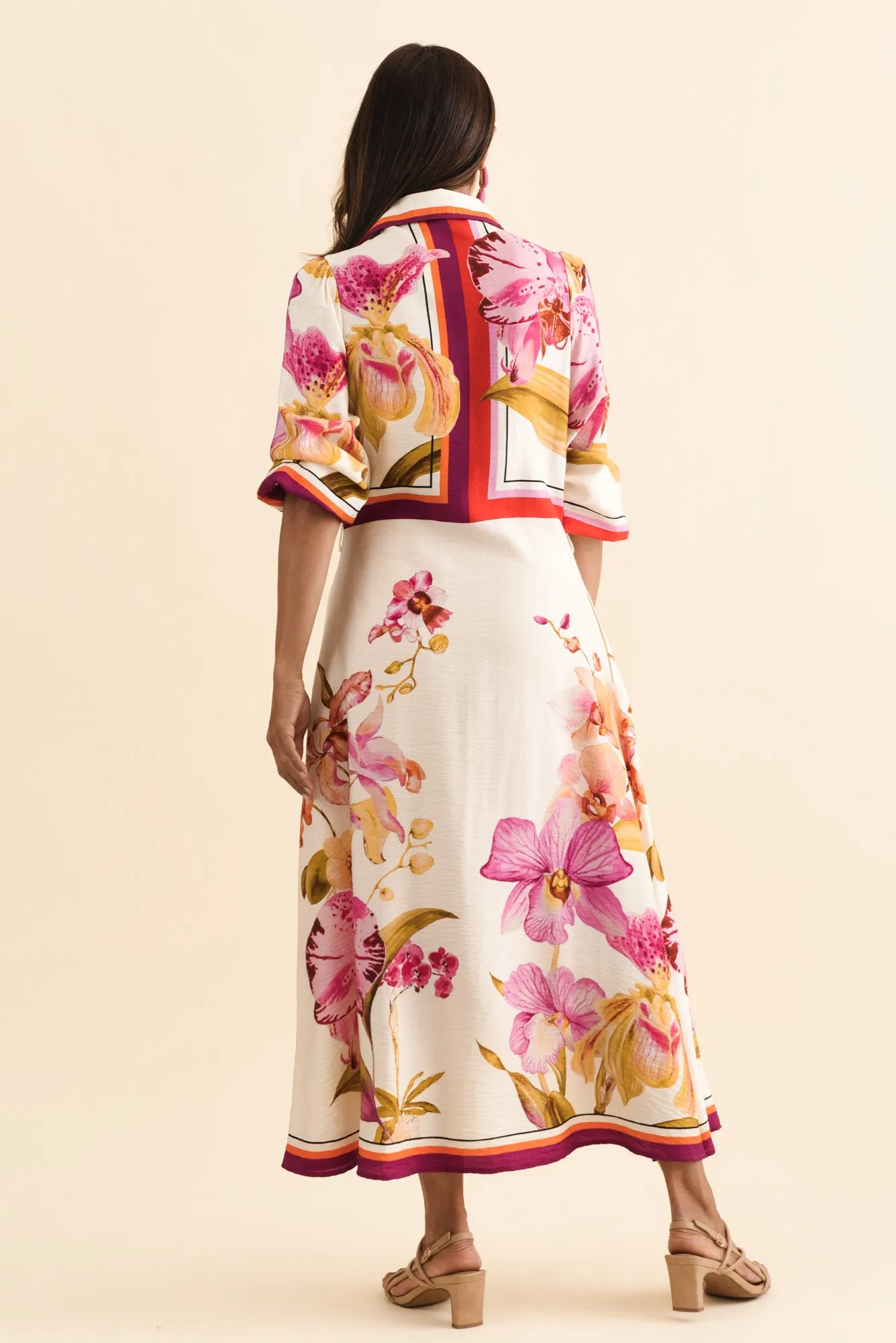 Blythe Cream Floral Shirt Dress sold by Blue Bungalow product image thumbnail 5