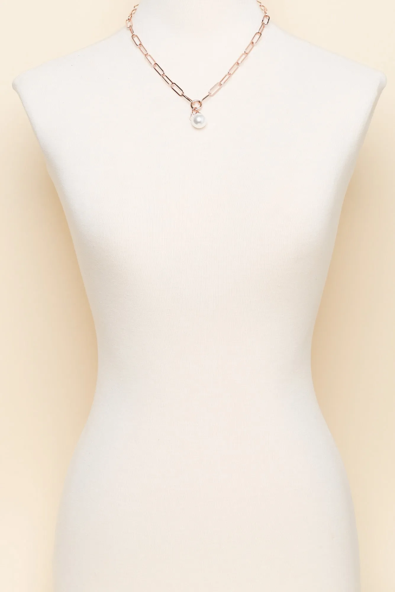 Hayley Rose Gold Pearl Pendant Necklace sold by Blue Bungalow product image thumbnail 2