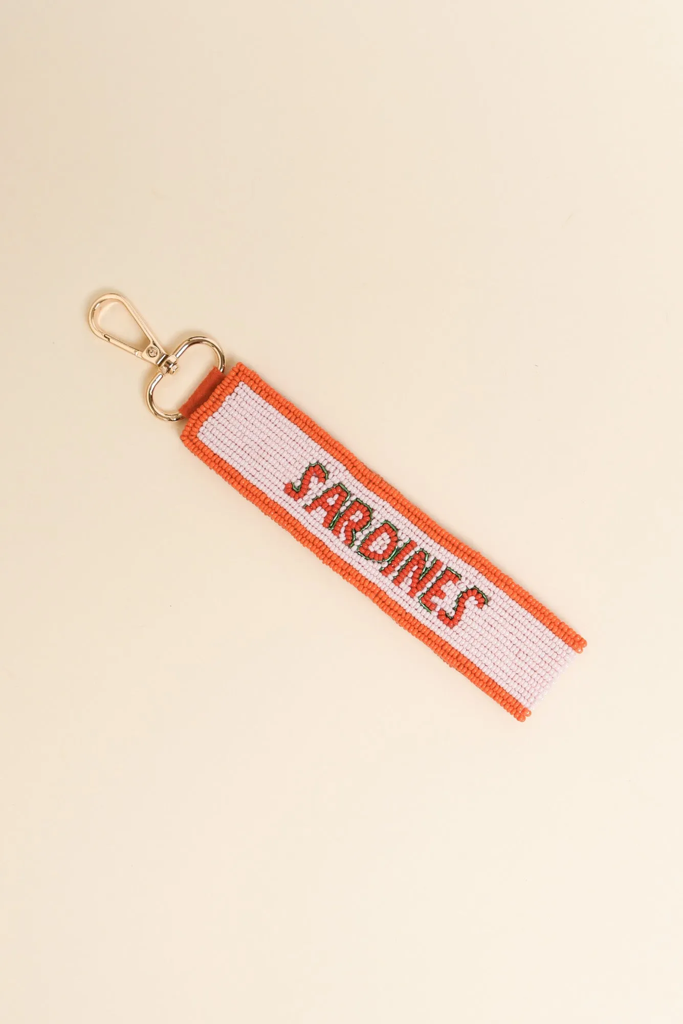 Orange Sardines Beaded Keychain sold by Blue Bungalow product image thumbnail 2