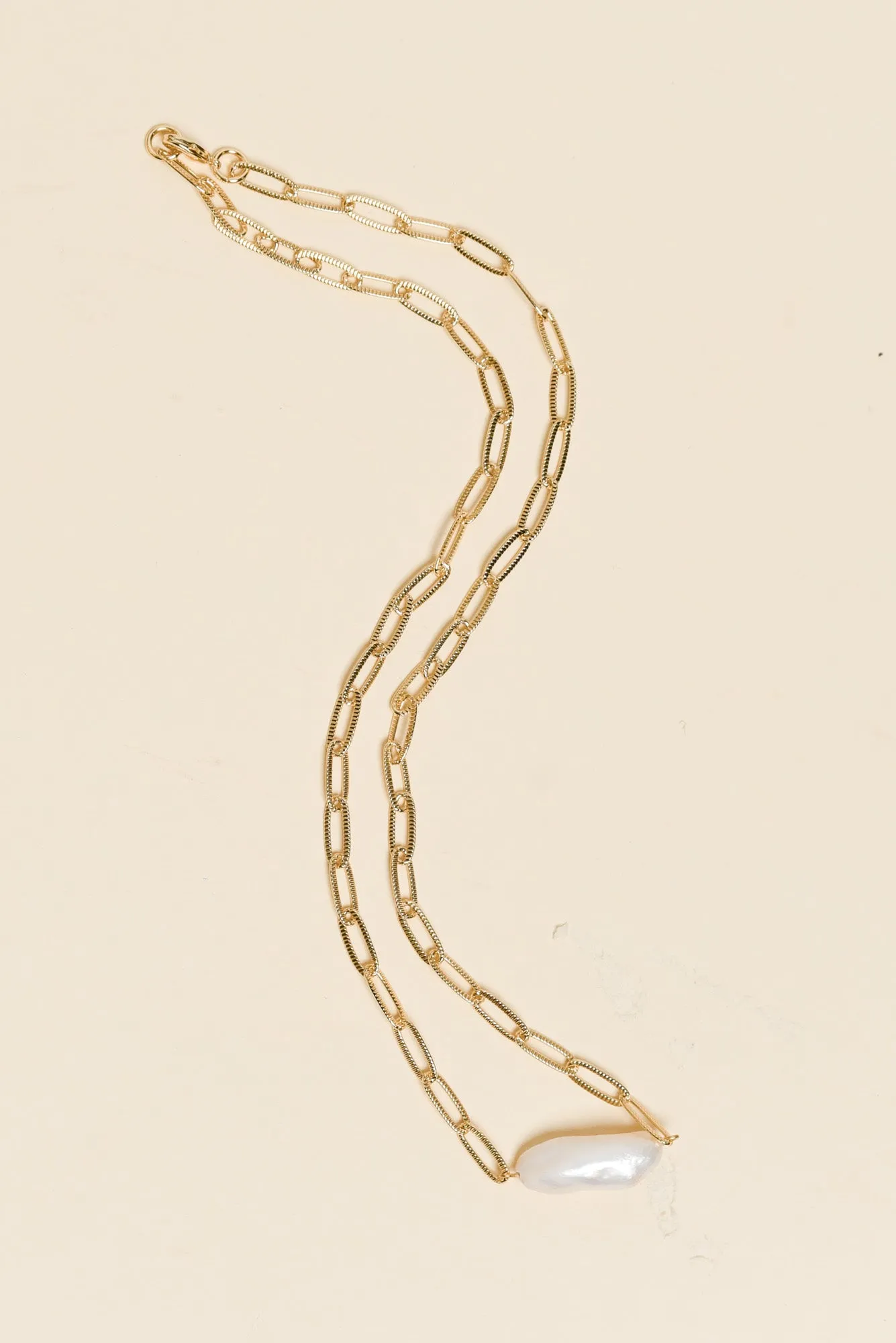 Sallie Gold Pearl Necklace sold by Blue Bungalow