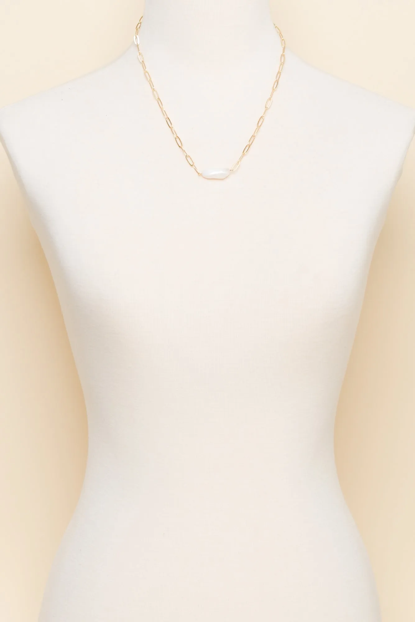 Sallie Gold Pearl Necklace sold by Blue Bungalow product image thumbnail 2