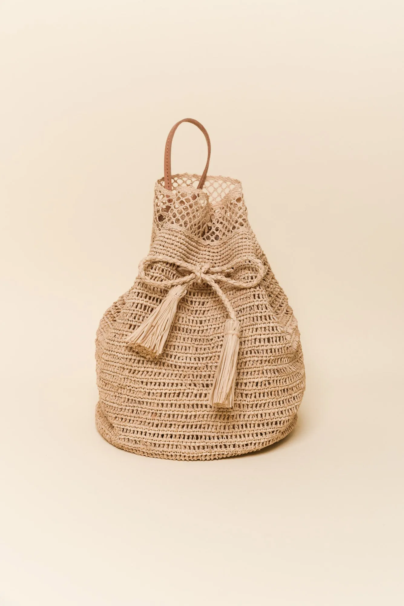 Bombo Natural Raffia Handbag sold by Blue Bungalow
