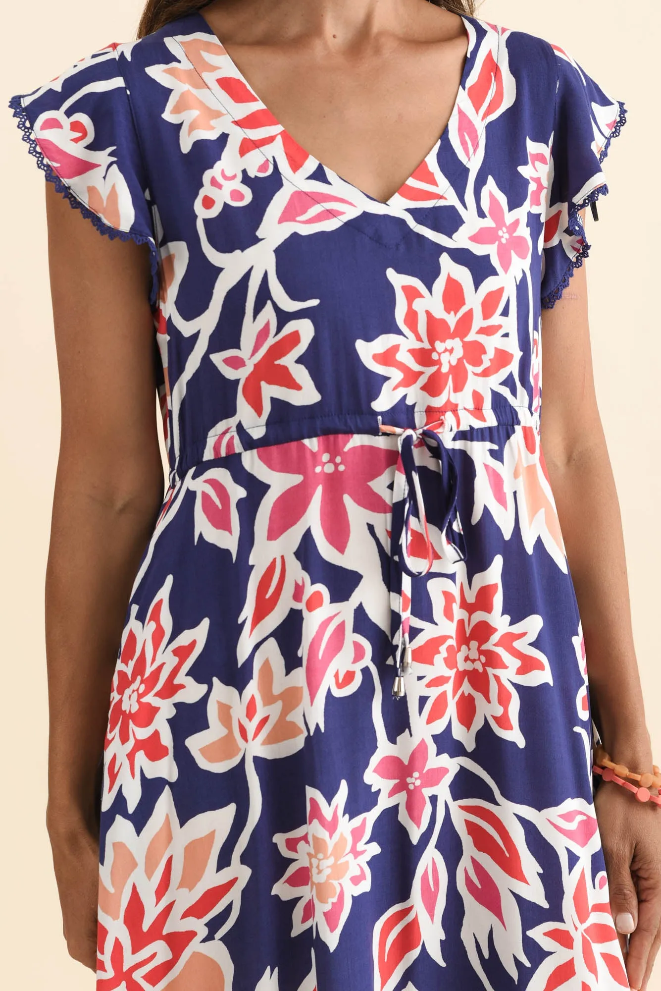 Libby Pink Blossom Midi Dress sold by Blue Bungalow product image thumbnail 5