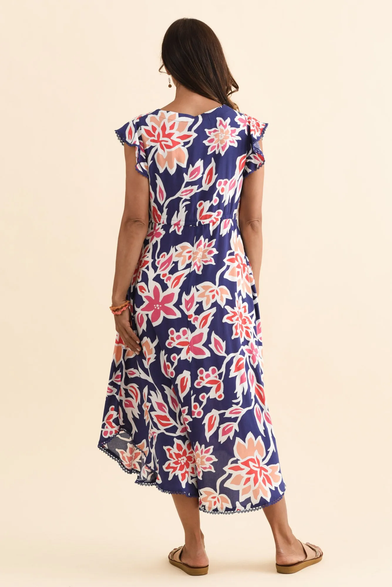Libby Pink Blossom Midi Dress sold by Blue Bungalow product image thumbnail 4