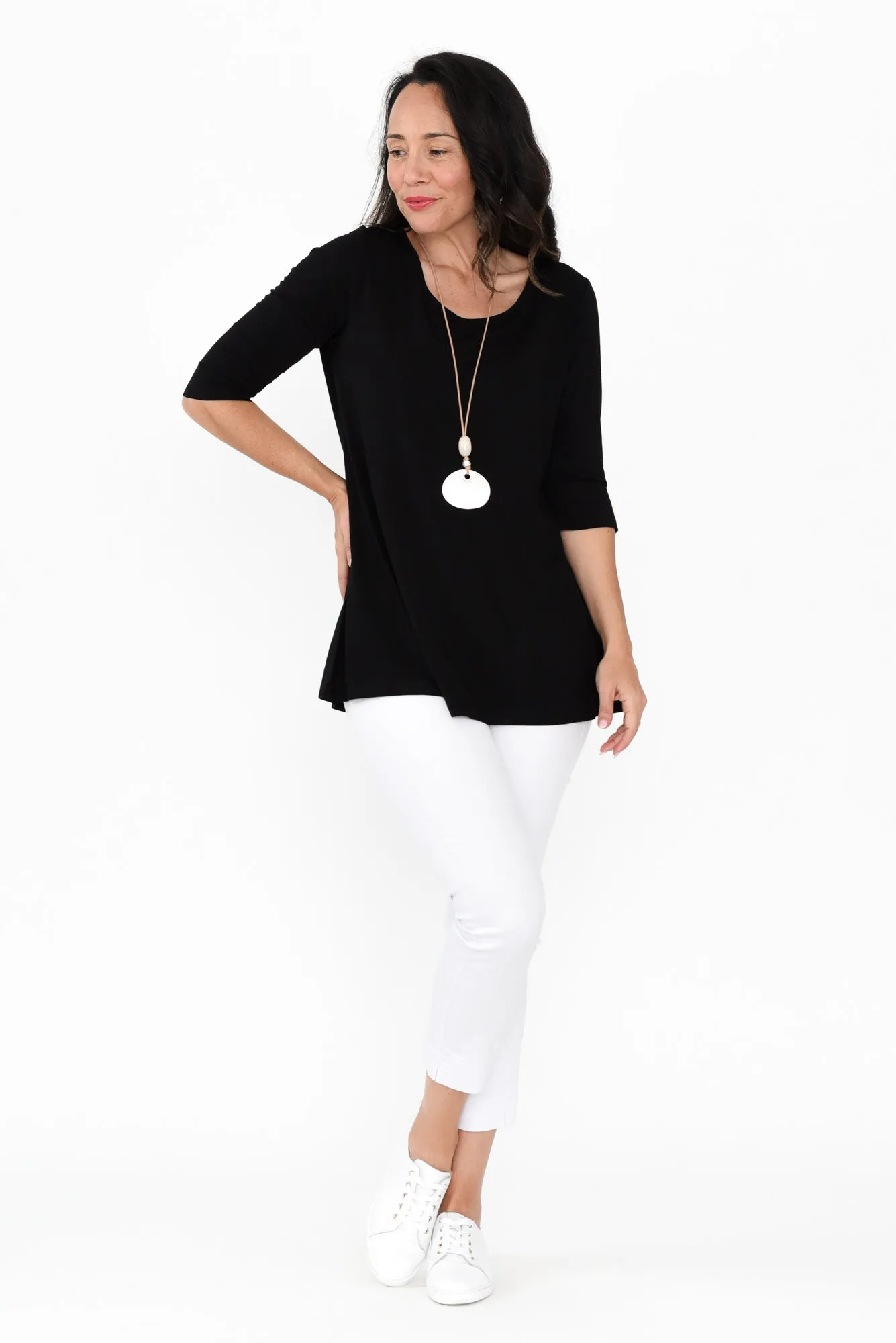 Aretha Black Bamboo Top sold by Blue Bungalow product image thumbnail 3