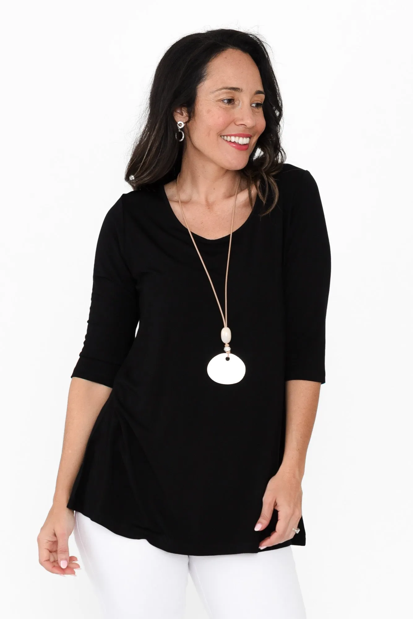 Aretha Black Bamboo Top sold by Blue Bungalow product image thumbnail 2