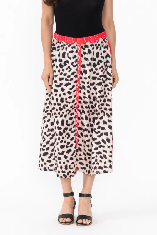Sulky Red Leopard Skirt sold by Blue Bungalow