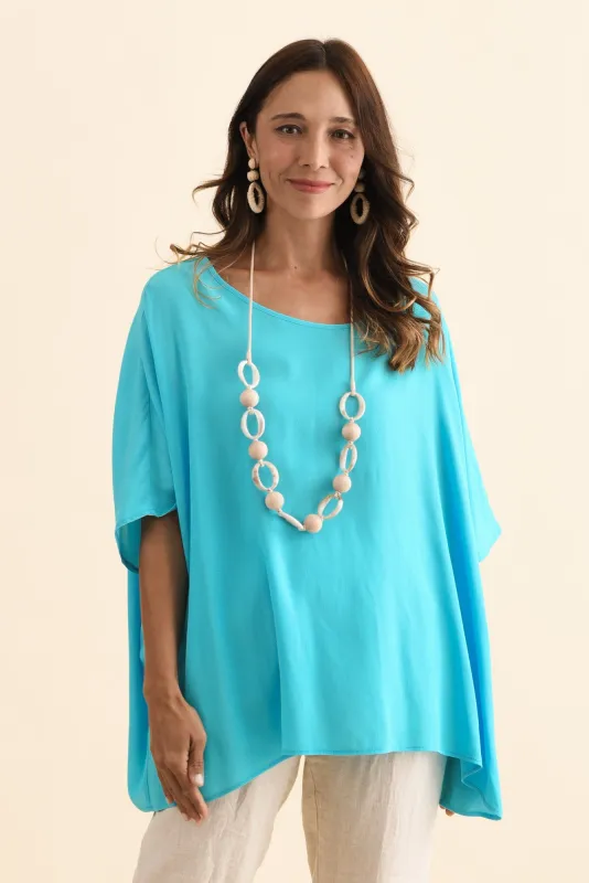 Mali Blue Drape Top sold by Blue Bungalow