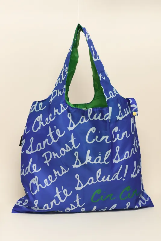Blue Cin Cin Reuseable Shopping Bag made by Blue Bungalow