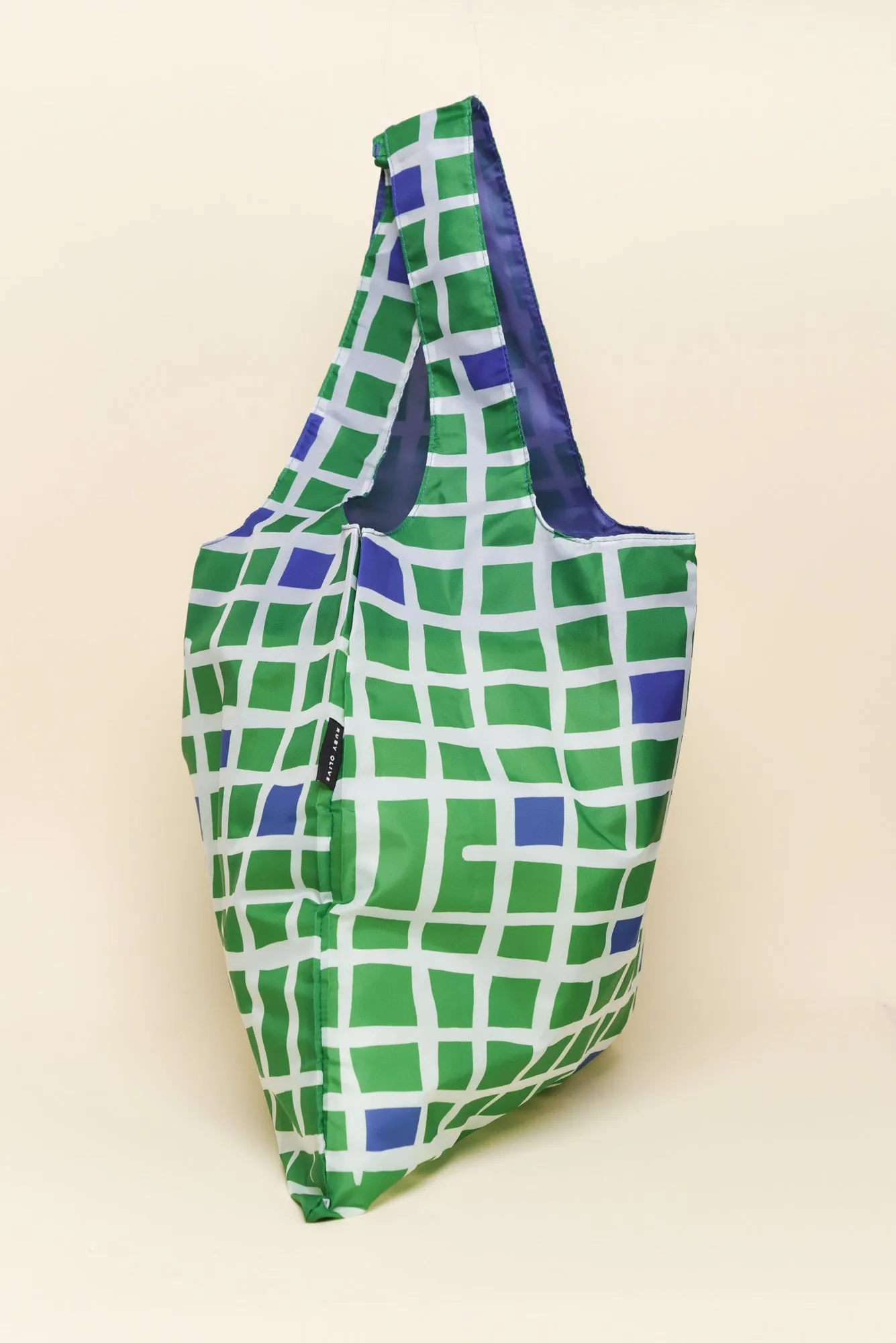 Green Geo Reuseable Shopping Bag sold by Blue Bungalow product image thumbnail 2