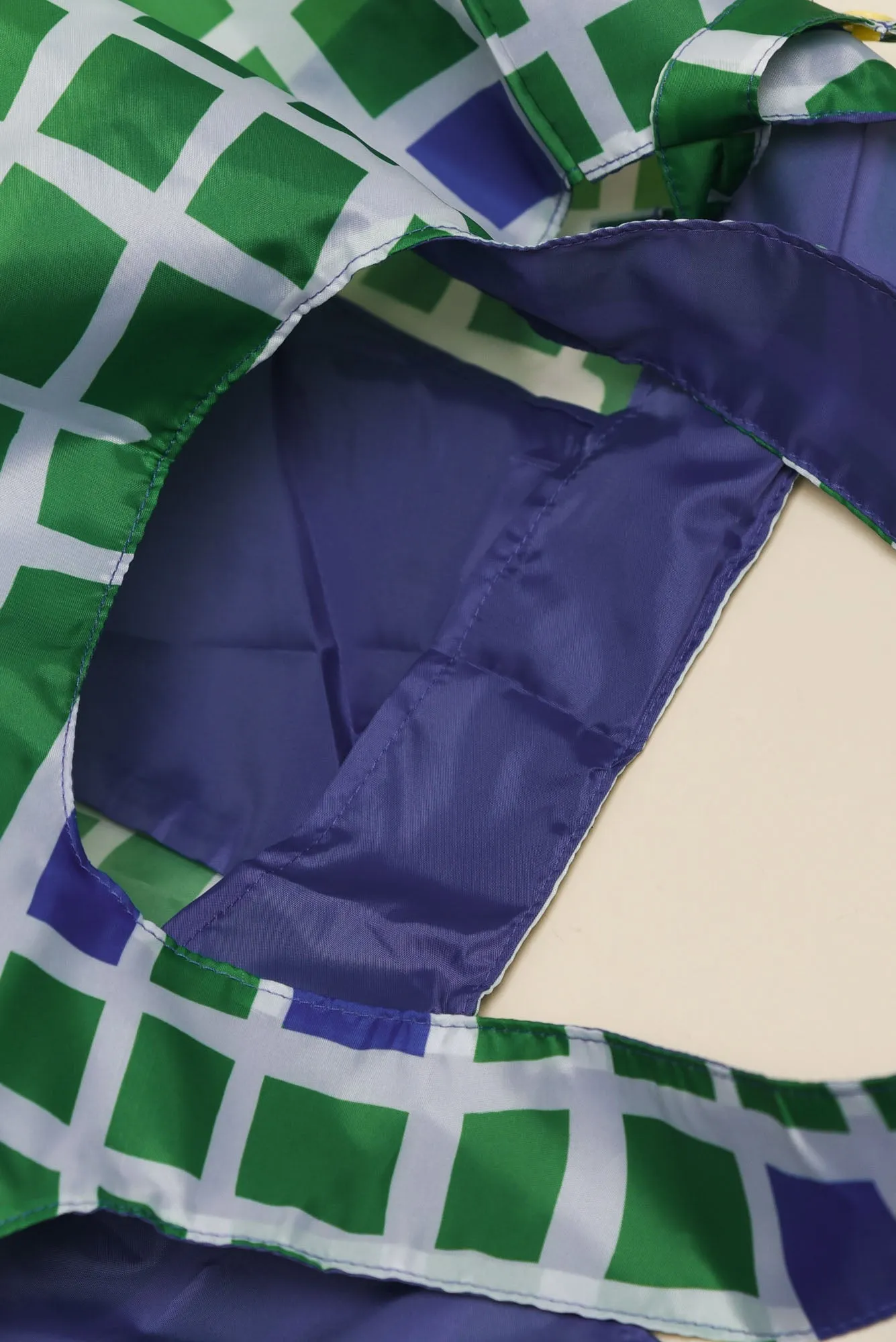 Green Geo Reuseable Shopping Bag sold by Blue Bungalow product image thumbnail 3