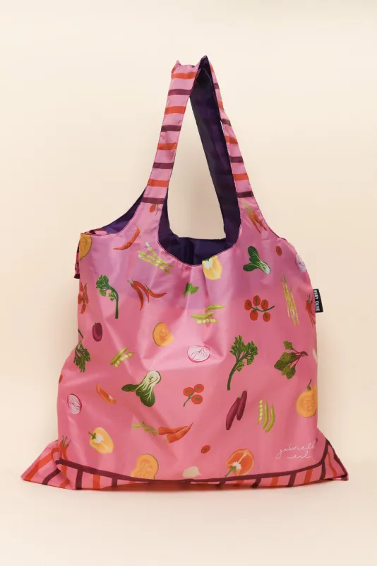 Pink Harvest Reuseable Shopping Bag sold by Blue Bungalow