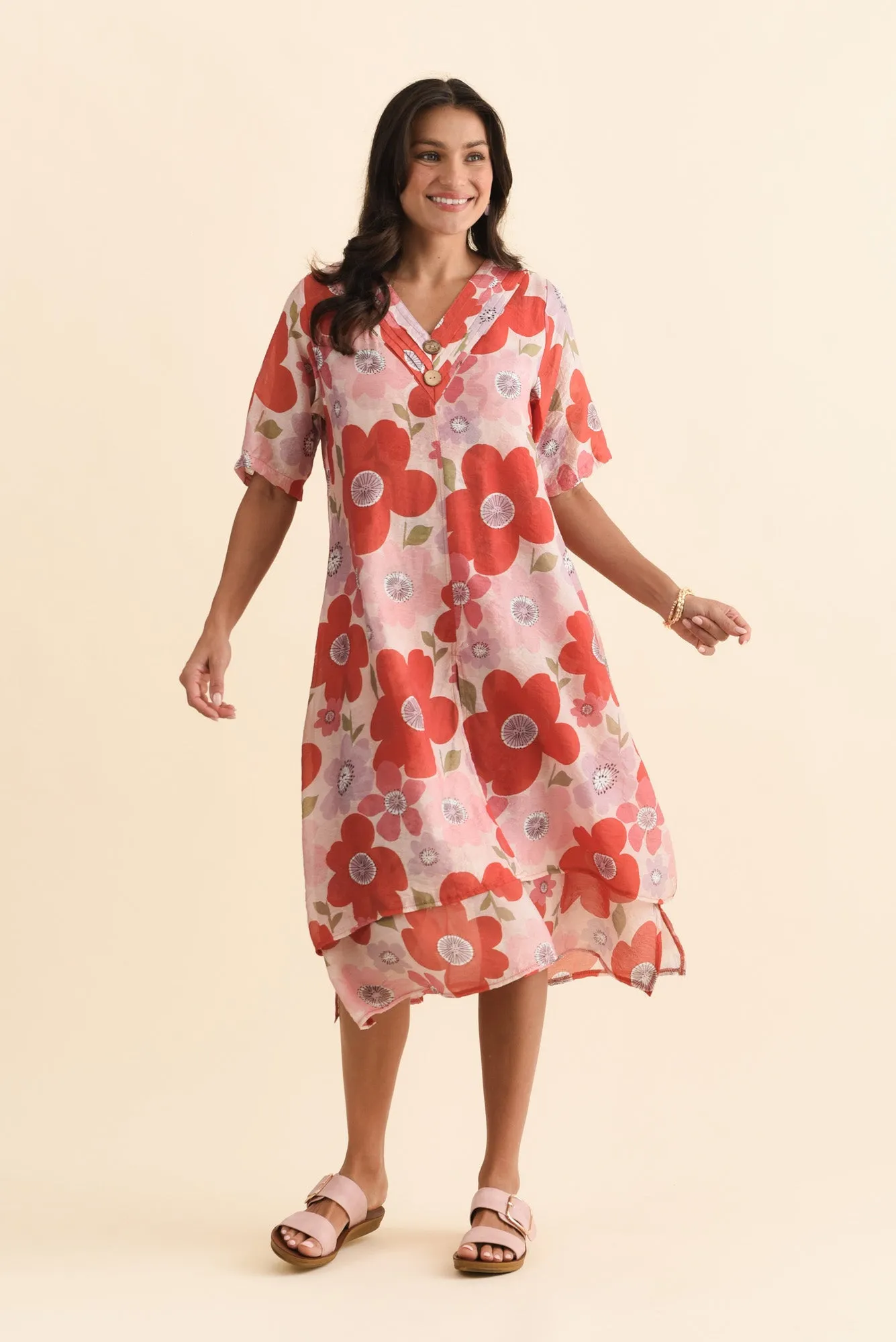 Nala Red Poppy Layers Dress sold by Blue Bungalow product image thumbnail 2