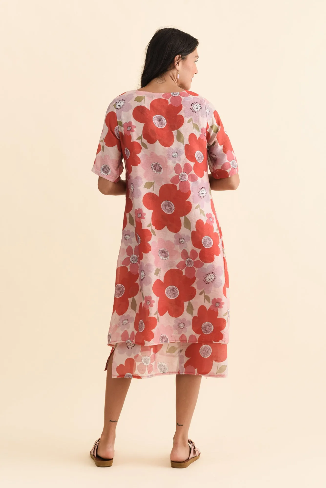 Nala Red Poppy Layers Dress sold by Blue Bungalow product image thumbnail 4