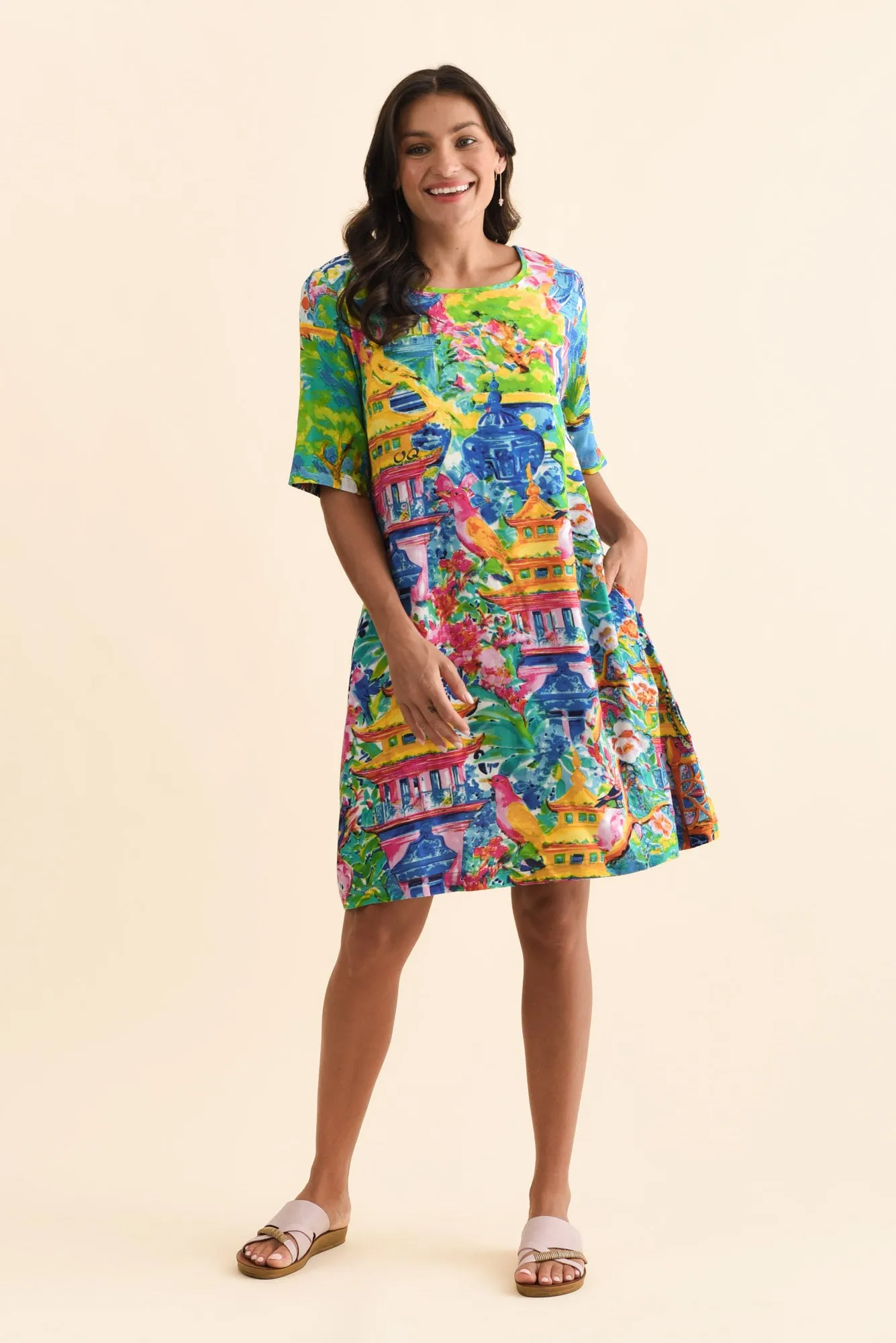 Mio Blue Garden Pocket Dress sold by Blue Bungalow product image thumbnail 2