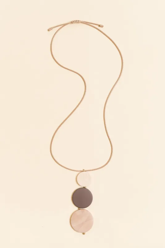 Bernie Natural Wood Pendant Necklace sold by Blue Bungalow